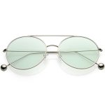 Premium Oversize Color Oval Plat Lens Aviator Sunglasses C498