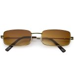 Retro 1990's Small Rectangle Flat Lens Sunglasses C719