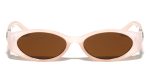 Two Ring Flower Hinge Fashion Oval Wholesale Sunglasses