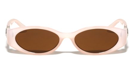 Two Ring Flower Hinge Fashion Oval Wholesale Sunglasses