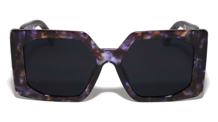 Riveted Circle Accent Fashion Geometric Butterfly Wholesale Sunglasses