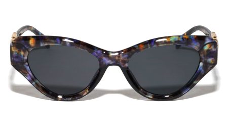 Riveted Square Hinge Accent Fashion Cat Eye Wholesale Sunglasses